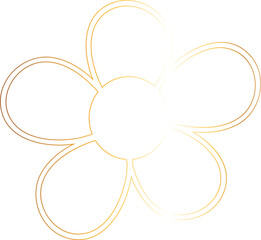 Flower drawing gradient decoration and design.