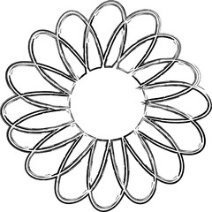 Flower drawing doodle decoration and design.