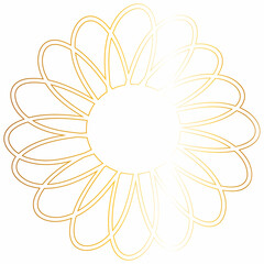 Flower drawing gradient decoration and design.