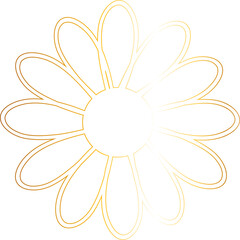 Flower drawing gradient decoration and design.