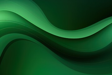 Graphic design background with modern soft curvy waves background design with light forest green, dim forest green, and dark forest green color