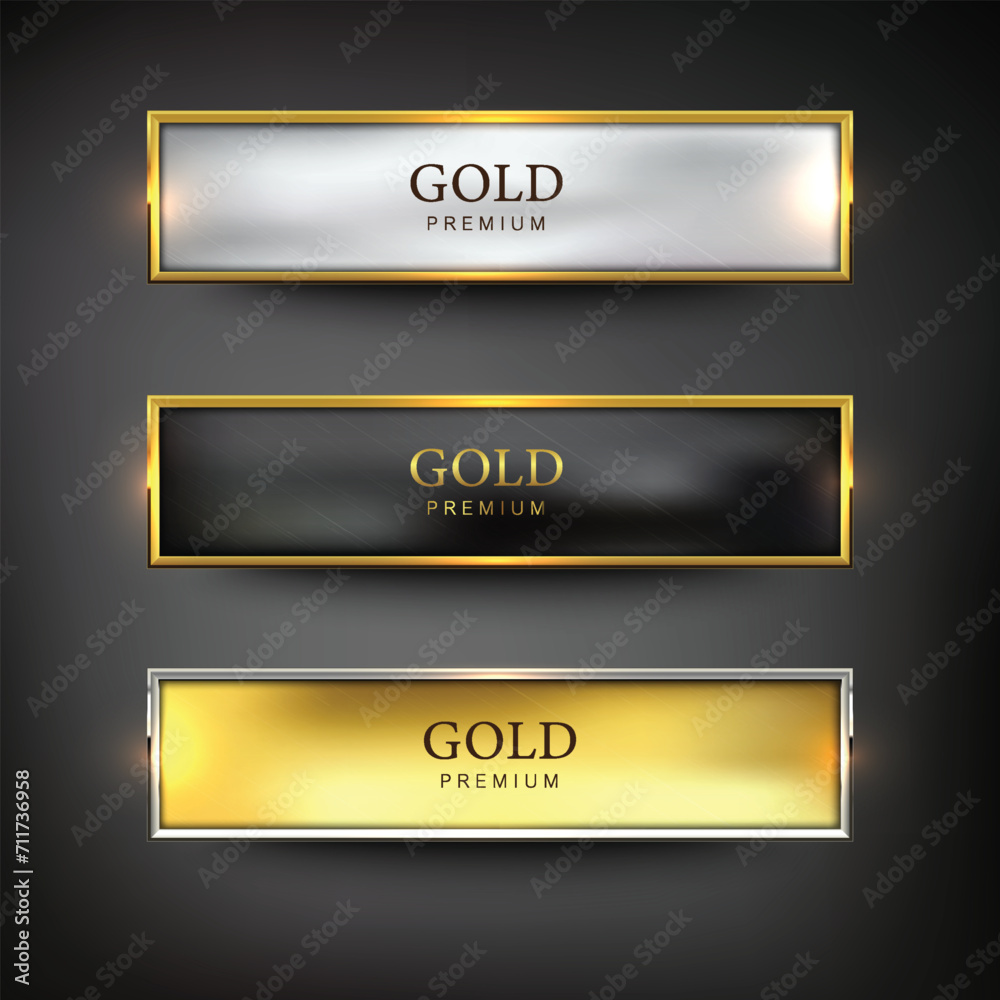 Canvas Prints buttons set web steel on background color black