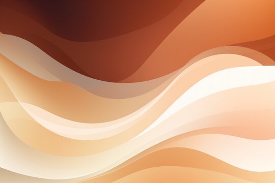 Graphic design background with modern soft curvy waves background design with light orange, dim orange, and dark orange color