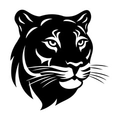 Obraz premium panther black silhouette logo svg vector, panther icon illustration.