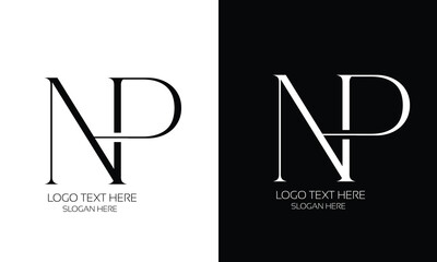 letter NP minimalist logo for business, logo and brand identity, corporate logo,  logo  © ErinDesigns