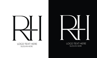 letter RH minimalist logo for business, logo and brand identity, corporate logo, Rh logo 