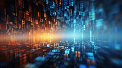 Fototapeta premium Transferring data in a digital world abstract background