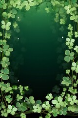 Empty Saint Patrick's Day frame design Generative Ai