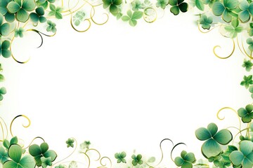 Empty Saint Patrick's Day frame design Generative Ai