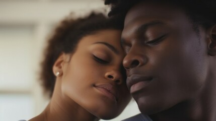 Obraz premium A Couple sharing a loving hug at home