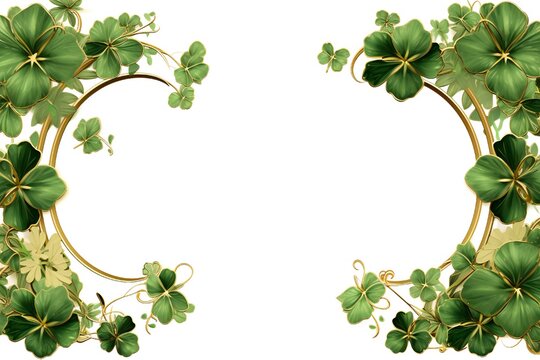 Empty Saint Patrick's Day frame design Generative Ai