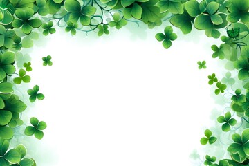 Empty Saint Patrick's Day frame design Generative Ai