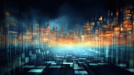 Fototapeta premium Transferring data in a digital world abstract background