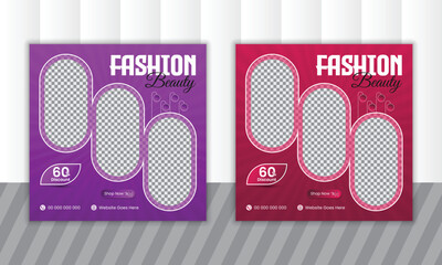 Fashion social media post design