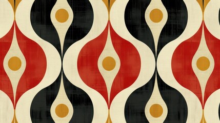 Vintage and retro colors define this mid-century abstract background, creating a captivating wallpaper pattern - obrazy, fototapety, plakaty