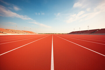 running track in the stadium