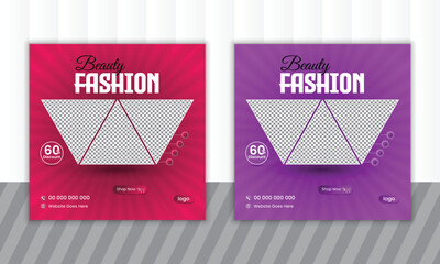 Fashion social media post design