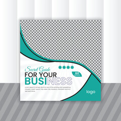 Creative corporate business solution idea social media post and Instagram banner template design