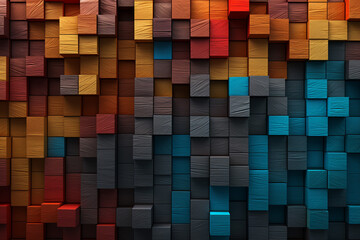 colorful wooden blocks background 