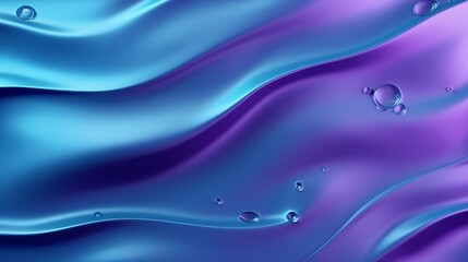 Elegant Blue Abstract. Colorful Paint Waves