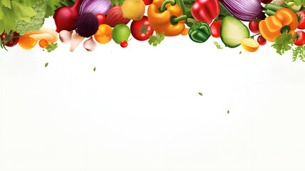 Fresh color fruits and vegetables 