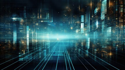 Transferring data in a digital world abstract background