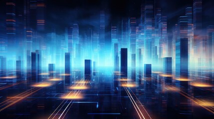 Transferring data in a digital world abstract background