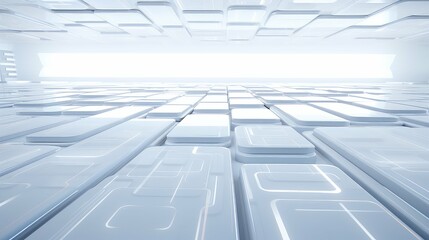 clean white futuristic background illustration modern abstract, technology sleek, space sci clean white futuristic background