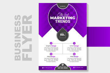 It’s a modern, professional, creative and eye-catchy Corporate Business Flyer Template.