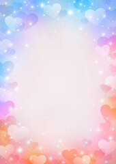 輝くハートのフレーム