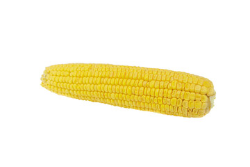 An ear of corn isolated on a white background.Fresh corns isolated on white background.