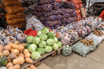 The largest vegetable market in Kazakhstan. Wholesale of vegetables.