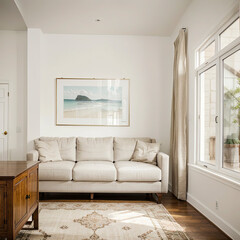 modern living room with fireplace