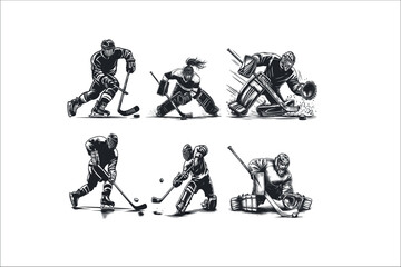 Hockey Craft Pro: Exclusive Hockey Player Vector Bundle