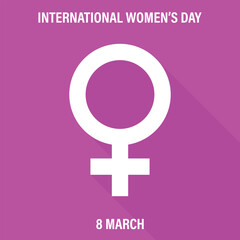 International Women's Day template for Social Media Post, Card, Banner. Vector illustration