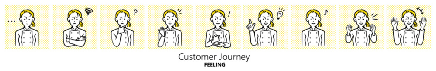 人物イラスト（コック・女性）