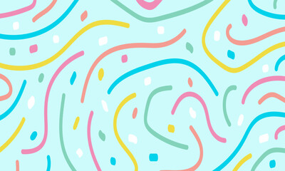 Abstract colorful hand drawn pattern background