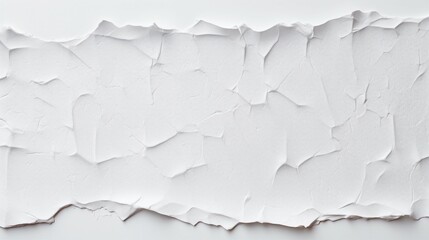 Close-up of Ripped White Paper with Copyspace, Abstract Torn Paper Background for Creative Designs and Concepts.