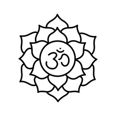 Sahasrara, crown chakra color icon.
