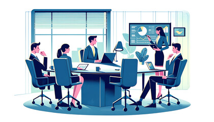 Office meeting Illustration