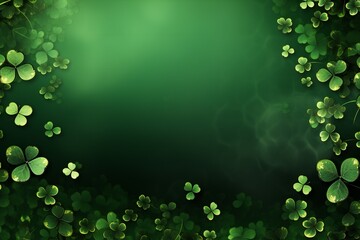 Saint Patrick's Day background with empty copy space Generative Ai