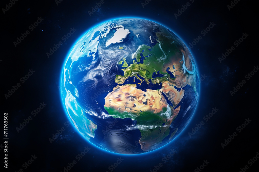 Canvas Prints planet earth. generative ai
