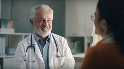 Fototapeta premium Doctor talks to a patient about the diagnosis and treatment