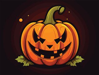 halloween pumpkin with bats