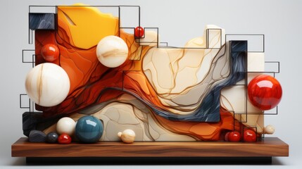 Modern Abstract Marble Sculpture