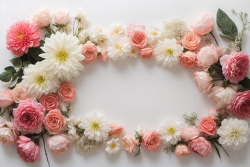 circle shaped wreath of flowers	