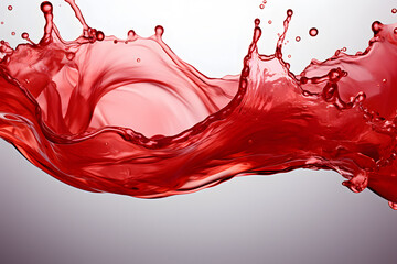 a red liquid splashing in the air