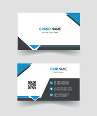 Clean professional business card template, visiting card, business card template. horizontal simple clean template vector design, layout in rectangle size.