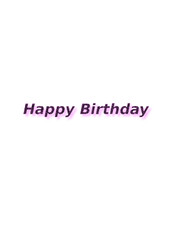 Purple happy birthday.