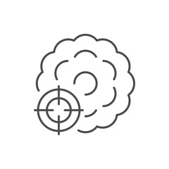 Cancer fighting line outline icon
